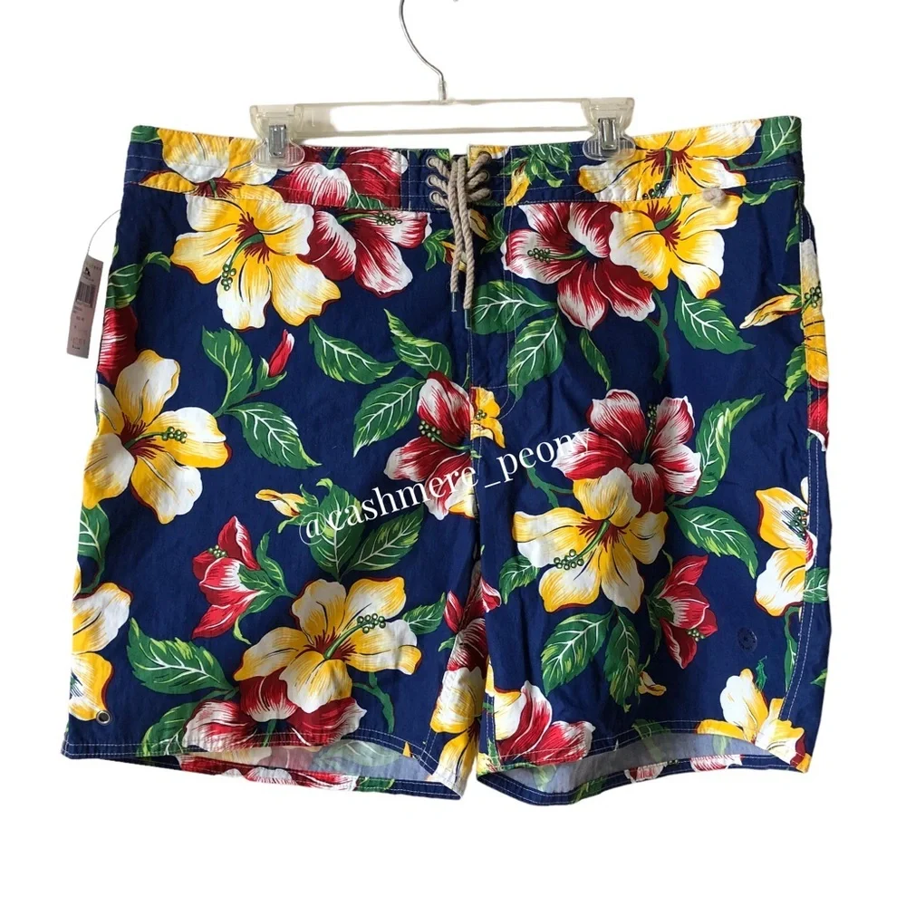 NWT Ralph Lauren Polo Hibiscus Hawaiian Shorts Size 40